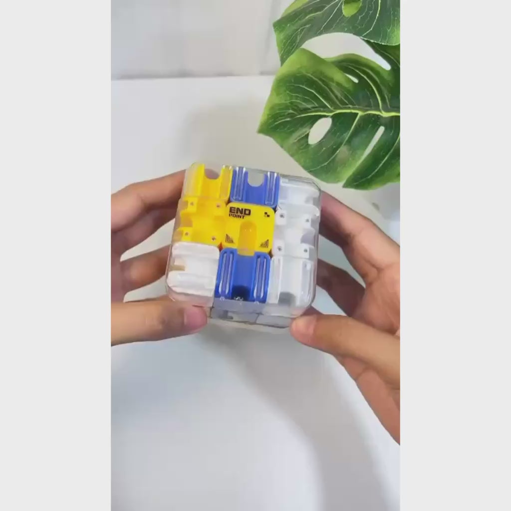 Ball Rolling Puzzle Cube – 3D Maze Brain Teaser Toy
